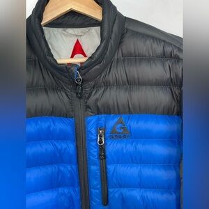GERRY Mens Puffer Jacket Medium M Blue Fill Power 650 Full Zip Goose Down Jacket
